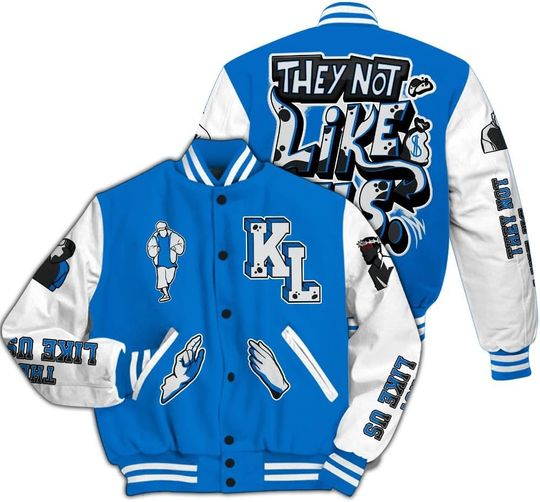 Dunkare Shirt To Match Blueberry 12s Varsity Jacket, Streetwear Varsity Jackets, Retro 12 Blueberry Shirt - Seeya Skeleton Letterman Jackets