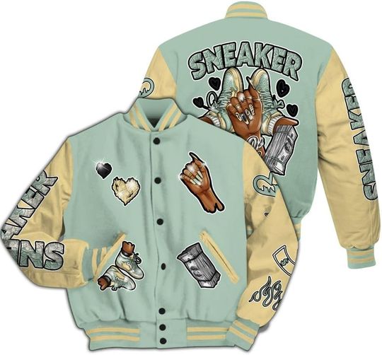 Dunkare Joins Year Of The Snake 5s Varsity Jacket, Streetwear Varsity Jackets, Allen Answer Skeleton All Over Print Letterman Jackets
