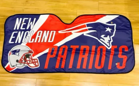 football Team Logo New England Patriots Auto Car Frontwindow  Sun Shade-27''x55''