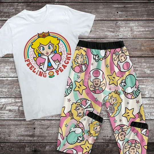 Super Mario Matching Family Christmas Pajamas Set