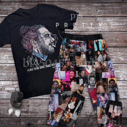 Post Malone Holiday Pajamas for Adults and Kids