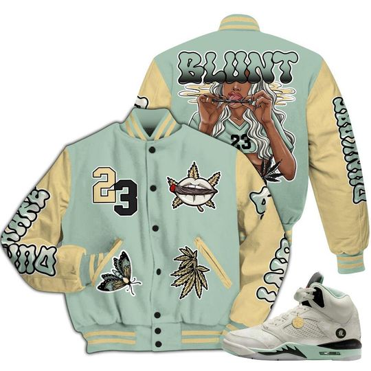Dunkare Joins Year Of The Snake 5s Varsity Jacket, Streetwear Varsity Jacket, Bluntz Unique All Over Print Letterman Jackets