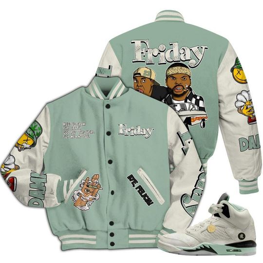 Dunkare Joins Year Of The Snake 5s Shirt, Streetwear Varsity Jacket, Friday Sneaker Stress Style All Over Print Letterman Jackets