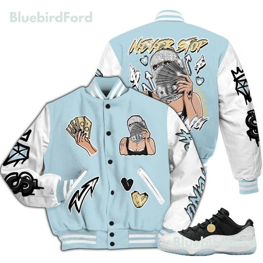 Dunkare Low Year Of The Snake 11s Varsity Jacket, Streetwear Varsity Jacket, Hustling Unique All Over Print Letterman Jackets
