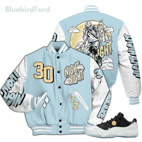 Dunkare Low Year Of The Snake 11s Varsity Jacket, Streetwear Varsity Jacket, Seeya Skeleton All Over Print Letterman Jackets