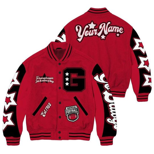 Custom Name GA Bulldog University American Football University Varsity Jacket, Streetwear Varsity Jacket, Est. 1785 Georgia State Novelty Letterman Jackets
