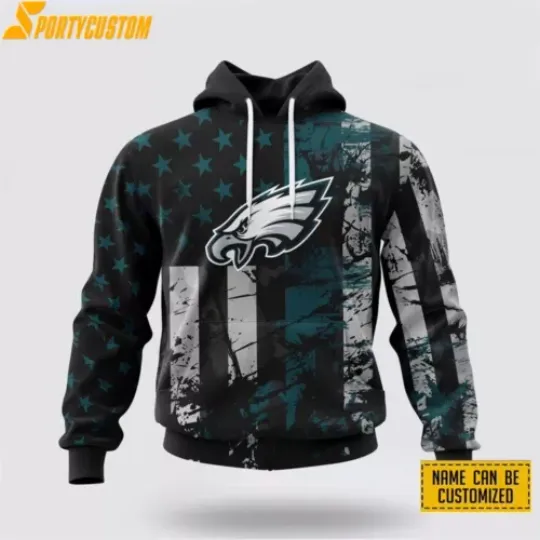 Custom Philadelphia Team Eagless 3D Hoodie, Men and Women Full Size S-5XL