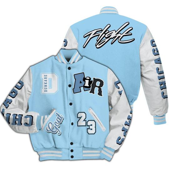 Dunkare Legend Blue 11s Varsity Jacket, Streetwear Varsity Jacket, AIR Number 23 GOAT All Over Print Letterman Jackets