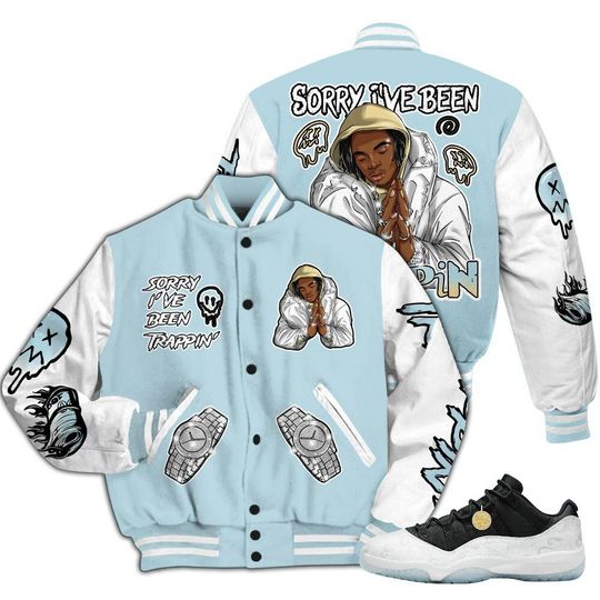 Dunkare Low Year Of The Snake 11s Varsity Jacket, Streetwear Varsity Jacket, Trappin' Unique All Over Print Letterman Jackets
