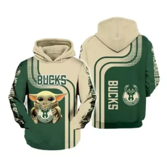 Milwaukee Team Buckss 3D Hoodie , Men and Women