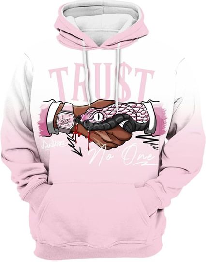 Dunkare Orchid 4s 3D Hoodie, Go with Orchid 4s 3D Hoodie, Retro Vintage 90s All Over Print Unisex Hoodie