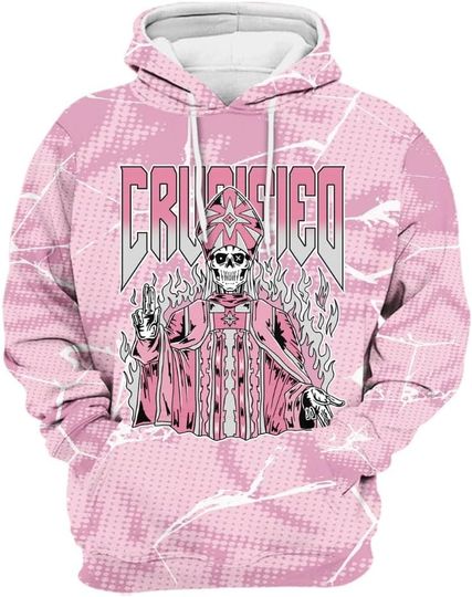Dunkare Orchid 4s 3D Hoodie, Go with Orchid 4s 3D Hoodie - Ewing Era Skeleton Crack All Over Print Unisex Hoodie