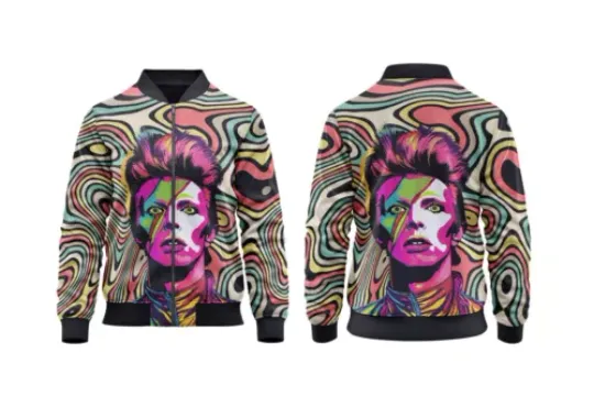 Ziggy Stardust 3D Print Bomber Jacket