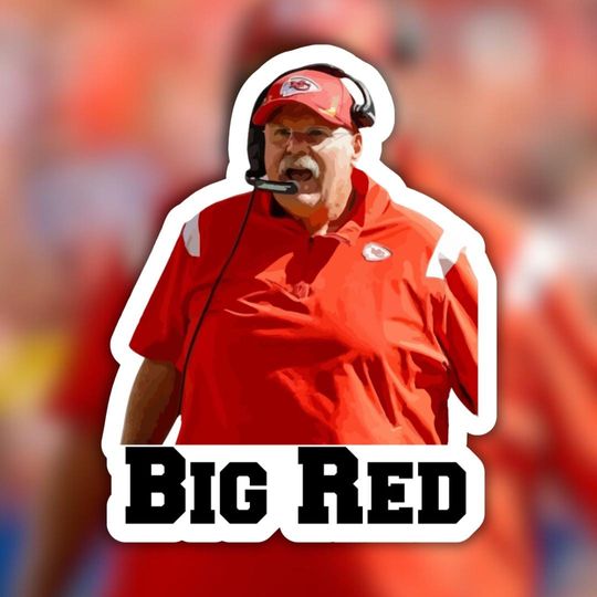 Big Red Sticker | Chiefs football Fan Sticker