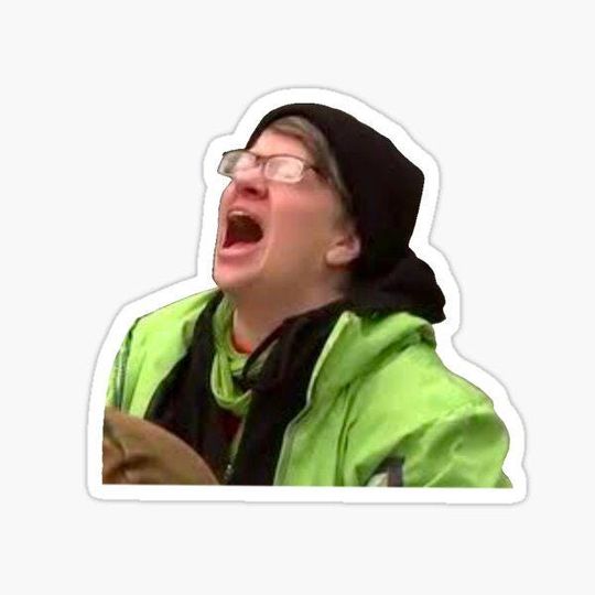 Trump screaming crying liberal Funny Sticker