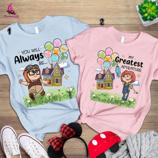 Up Carl And Ellie You Will Always Be My Greatest Adventure Shirt, Carl And Ellie Couple Matching Shirt, Pixar Up Movie Shirt, Carl And Ellie