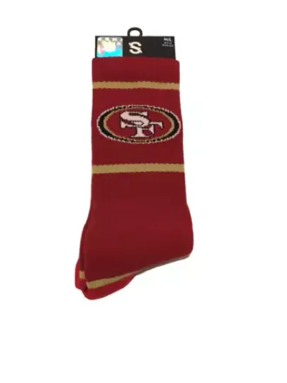 Strideline football San Francisco 49ers "Primary Logo Team Color" Knit Crew Socks M/L