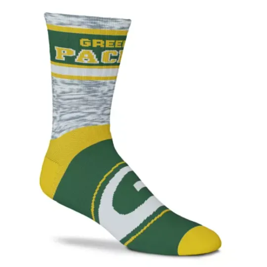 NEW Green Bay Packers Double Deuce Gray Knit Crew Socks 2 Sizes Available football