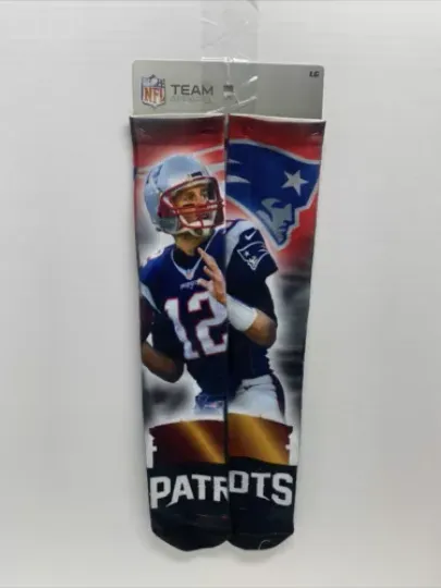 New England Patriots Tom Brady Socks Size Large Brand New