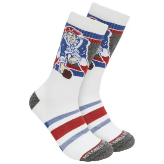Mitchell & Ness New England Patriots Throwback Crew Socks Men’s Size L/XL 10-13