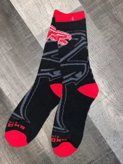 ATLANTA FALCONS football FOOTBALL LOGO BLACK SHADOW CREW LENGTH SOCKS LARGE