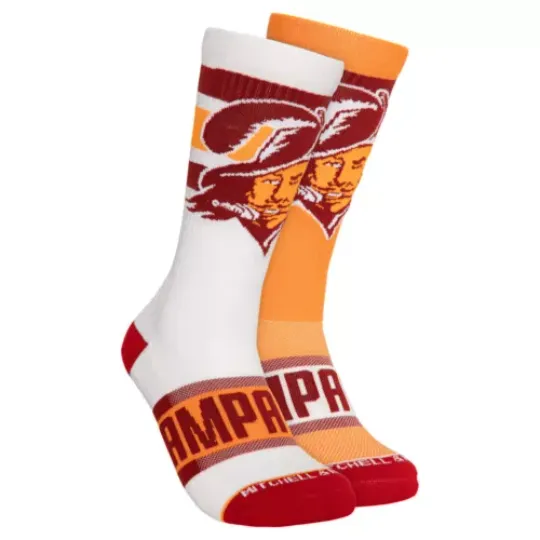 Mitchell & Ness football Tampa Bay Buccaneers Hail Mary Crew Socks, New