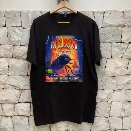 Papa Roach Tour 2025 With Wage War T Shirt
