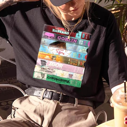 Tyler the Creator VHS Discography Tee, Rare Bootleg Shirt, Vintage-Style Hip Hop Rap Tee, 90s Inspired Design