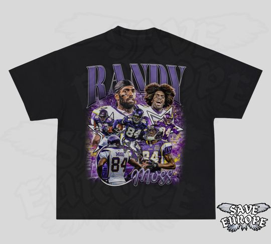 Randy Moss Vintage Bootleg T-Shirt, 90s Retro Randy Moss Graphic Tee, Randy Moss football American Football Shirt, Randy Moss Fan Gift