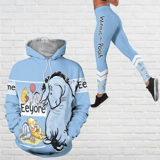 Eeyore Hoodie, Winnie The Pooh 3D Hoodie, Custom Disney Hoodie, Cartoon Movie Legging, Workout Leggings, Disneyland Shirt