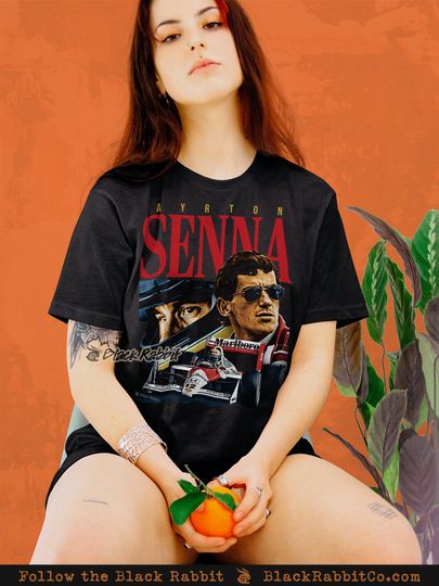 Ayrton Senna 90s Racing Retro Vintage Bootleg Unisex Classic T-Shirt