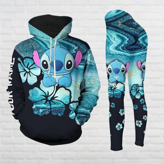 Custom Disney Stitch Hoodies, Ohana Means Family Leggings, Cartoon Movie 3D Hoodies, Personalized Hoodies, Workout Leggings