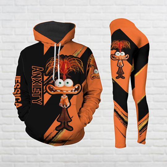 Custom Anxiety Inside Out Hoodie, Disney Pixar Leggings, Inside Out Characters Shirt, Mental Health Gift, Leggings For Women