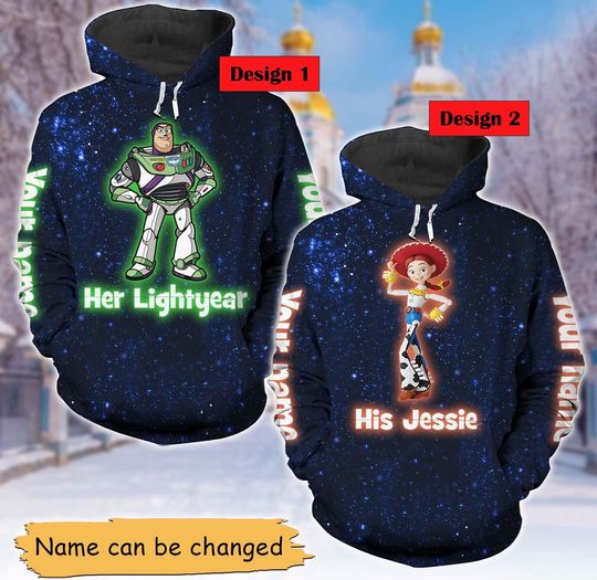 Buzz And Jessie Couples Hoodies, Woody And Jessie Hoodies, Toy Story Couple Shirts, Honeymoon Disney Shirts, Buzz Lightyear Shirt