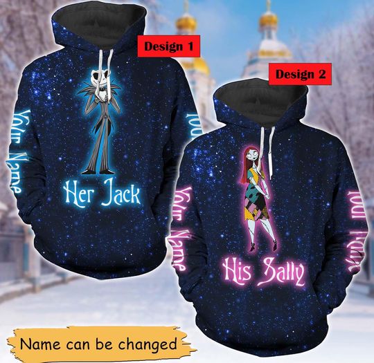 Jack And Sally Couples Hoodies, Disney Valentine, Nightmare Before Christmas Couple Shirts, Honeymoon Disney, Custom Couples Hoodie