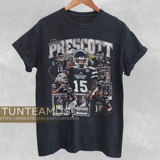Vintage Dak Prescott Shirt, Sweatshirt , Football shirt, Classic 90s Graphic Tee, Unisex, Vintage Bootleg, Oversized Tshirt, Fan Gift