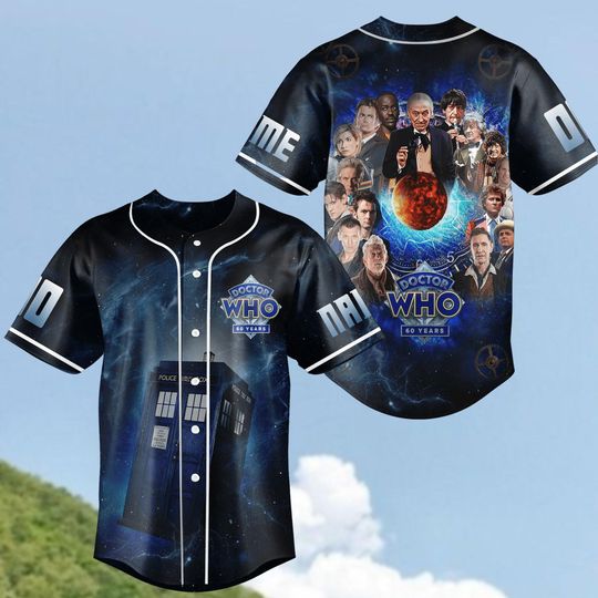 Personalized Doctor Who Jersey, Vintage Movie Series Shirt, Tardis Jersey Shirt, Dr Who Tee, Police Box Baseball Jersey, Gift For Fan