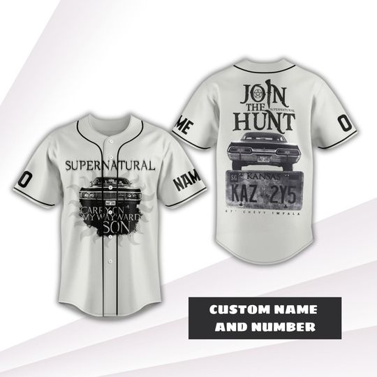 Custom Supernatural Movie Jersey, Winchester Brothers Baseball Shirt, Supernatural Jersey Shirt, Valentine Gift, Baseball Jersey