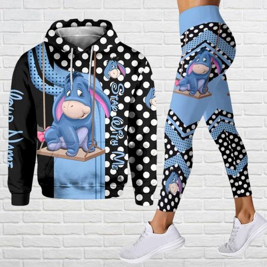 Custom Eeyore Hoodie, Winnie The Pooh Leggings, Disney Cartoon Hoodie, Magic Kingdom Shirt, Leggings For Girls, Gift For Her