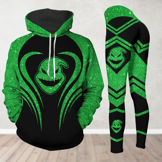 Oogie Boogie Glitter Faux Hoodie Leggings, Disney Hoodie, Nightmare Before Christmas Shirt, Oogie Boogie Lover Gift, Disneyworld Shirt