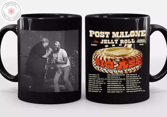 Post Malone Jelly Roll Big Ass Stadium 2025 Coffee Mug