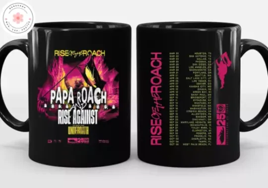 Papa Roach And Rise Against Rise Of The Roach Tour 2025 Mug