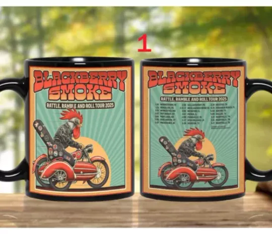 Custom Blackberry Smoke Rattle, Rumble And Roll Tour 2025 Coffee Mug