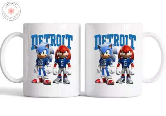 Sonic and Knuckles Detroit Mug, Family Sonic+Knuckles Detroit Mug