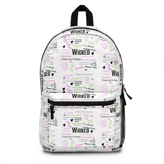 Wicked the Musical Inspired sayings Pink Backpack