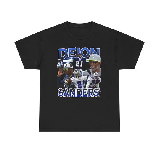 Deion Sanders Bootleg Tee | Vintage Style Football Shirt | 90s Retro Graphic Tee | Gift for Sports Fans