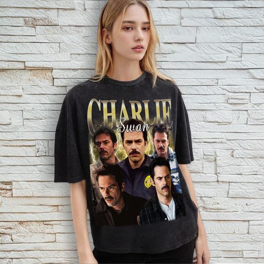 Charlie Swan Vintage 90's shirt, Billy Burke Fan Made Tee, Bootleg Fans Washed Graphic Homage T-shirt, Gift For Women and Men