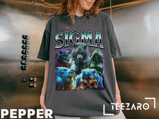 Sigma Werewolf T-shirt, Alpha Wolf Graphic Tee, Sigma Male Shirt, Funny Wolf Meme T-shirt, Vintage 90s Bootleg Tee, Meme Bootleg Gen Z Gift