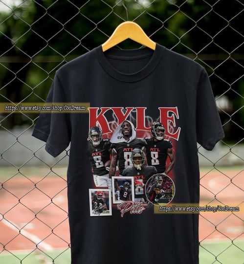 Discover Kyle Pitts Vintage 90s Graphic Style T-Shirt, Kyle Pitts Shirt, Vintage Oversized Sport Tee, Unisex shirt, American Football Bootleg Gift