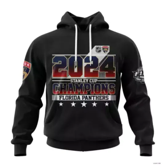 Florida Panthers 2024 Black Kits 3D Hoodie